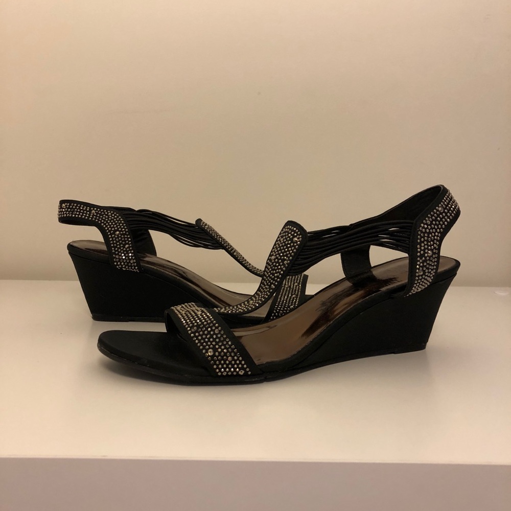 New York Transit Jeweled Wedge Sandal